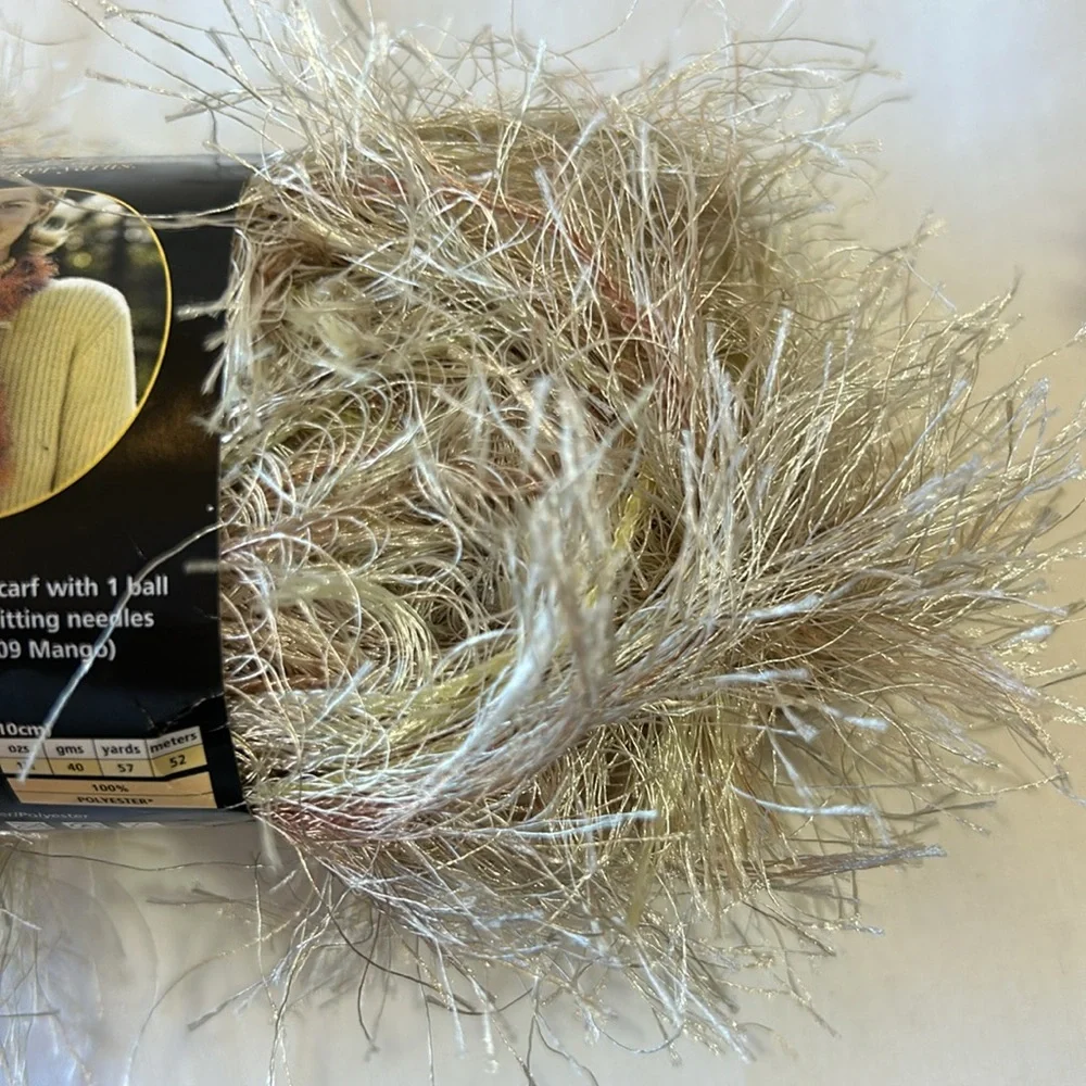 New Lion Brand Fun Fur Stripes, Fun Fur Prints and Fun Fur Eyelash Yarn-4 Skeins